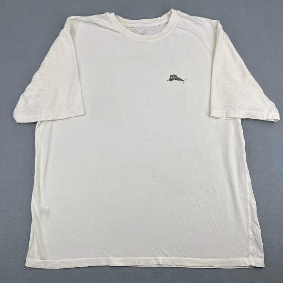 Tommy Bahama Other - Tommy Bahama Relax Mens XL White Graphic T-Shirt Knotty Thoughts Hammock Marlin